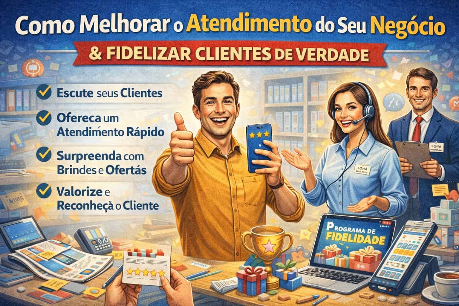 Atendimento ao cliente: dicas para melhorar seu negócio e conquistar clientes fiéis.