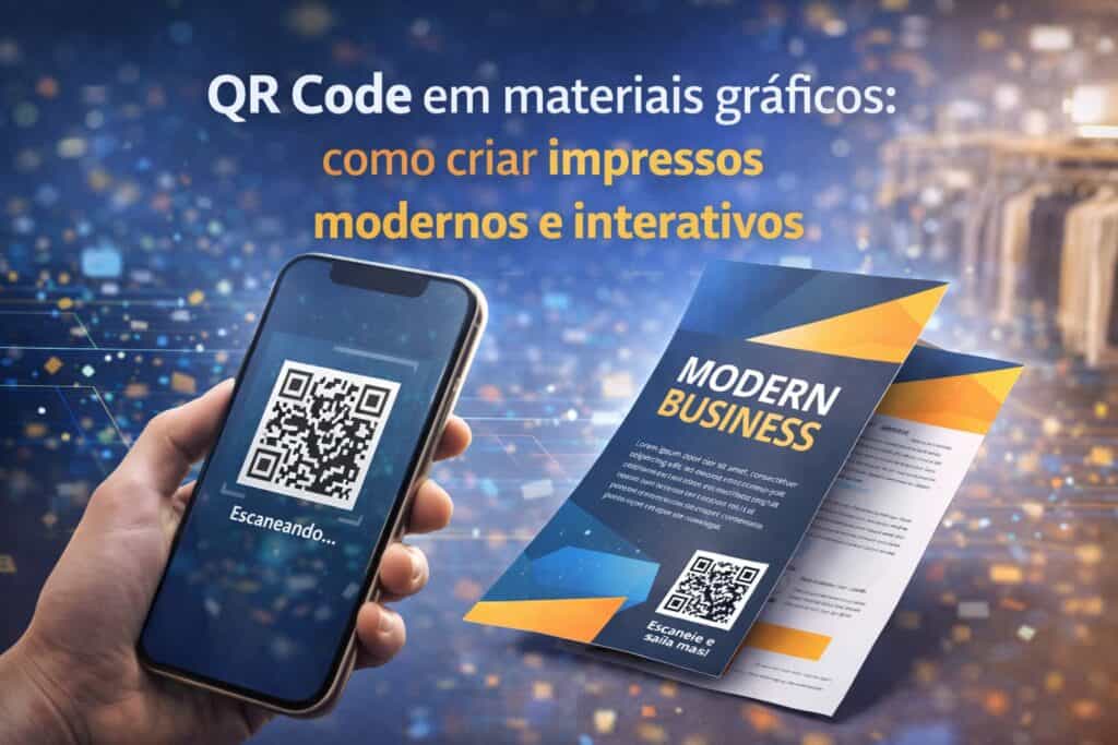 QR Code em materiais gráficos: como criar impressos modernos e interativos.
