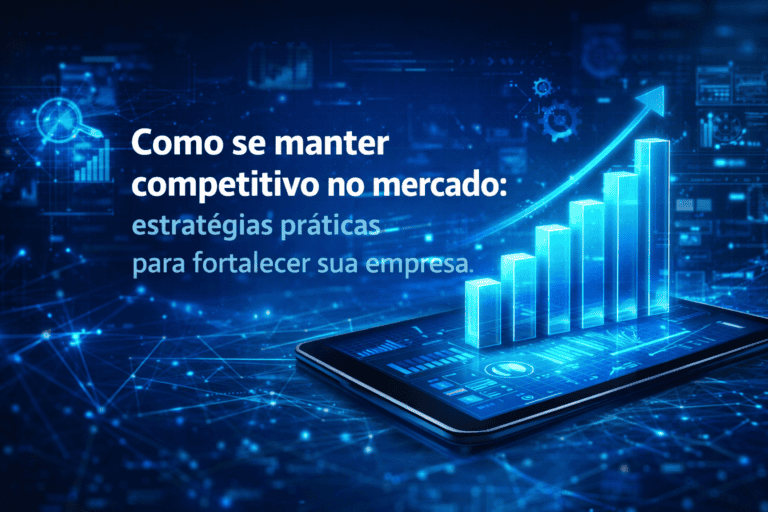 Imagem de gráfico de crescimento digital em dispositivo móvel.