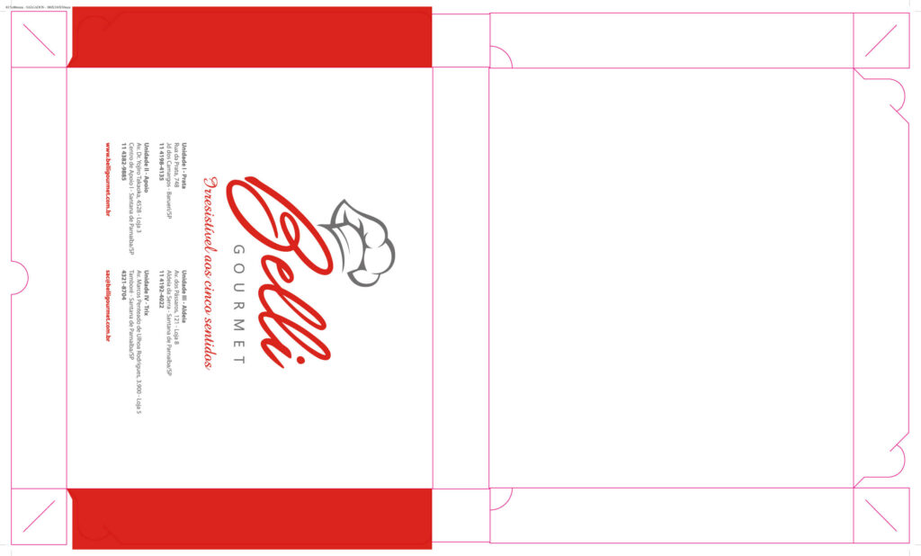 faca especial aplicada em embalagem personalizada